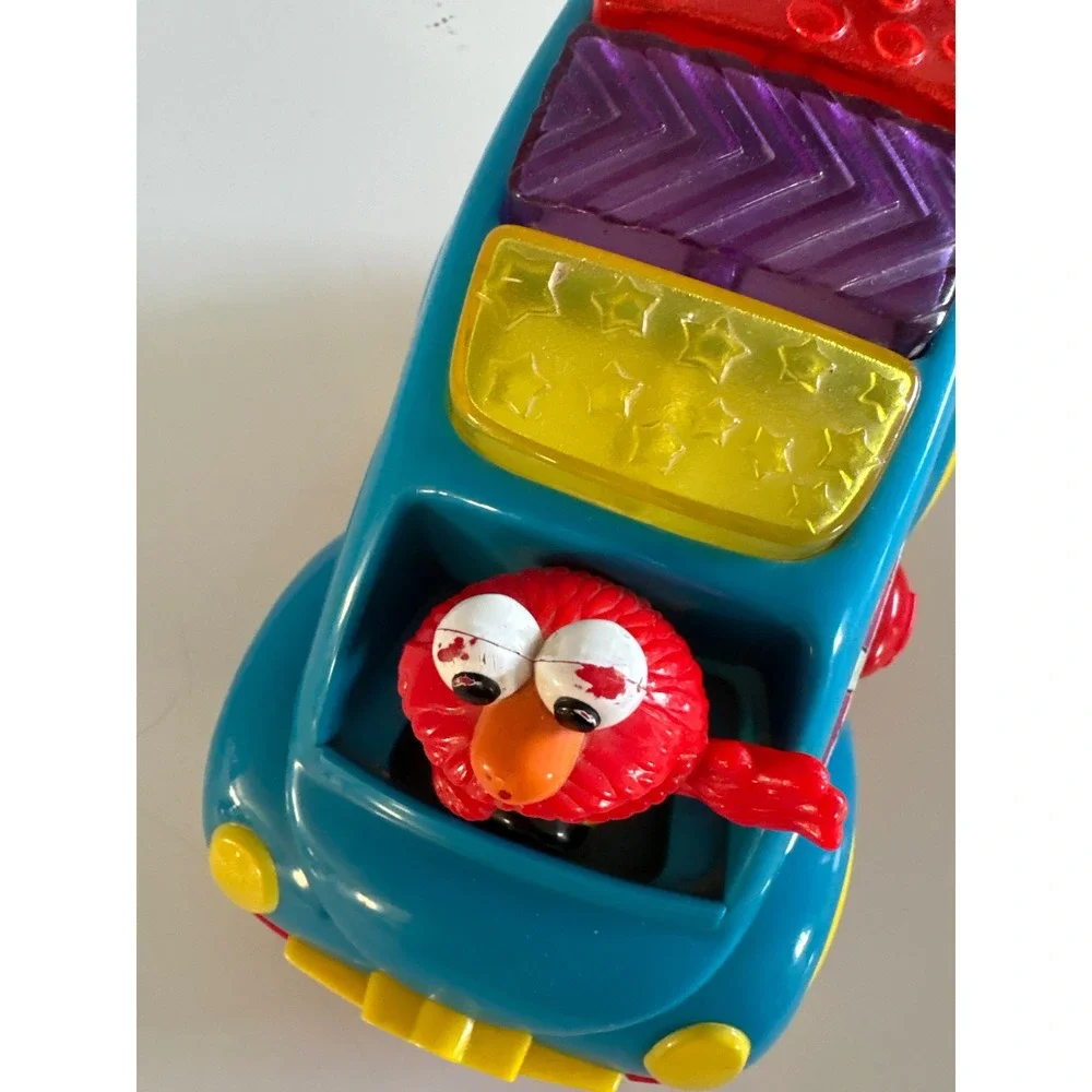 Vintage Sesame Street‎ Elmo Musical Light Up Activity Van Toy Illco 1990s Blue